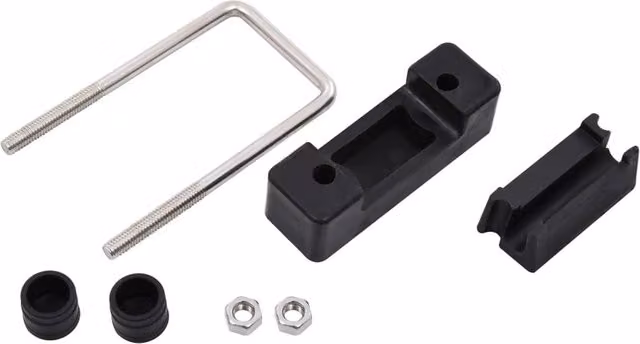 Berkfield Home U Connector with Plastic for 60 x 40 mm Fence Posts, 25 Sets, Black and Silver – 1