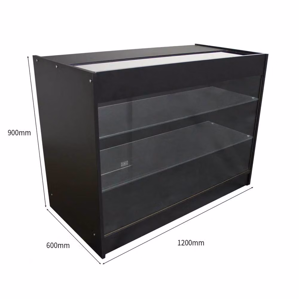 Monstershop K1200 Retail Product Display Cabinet with Glass Doors and Lock, Black – 2