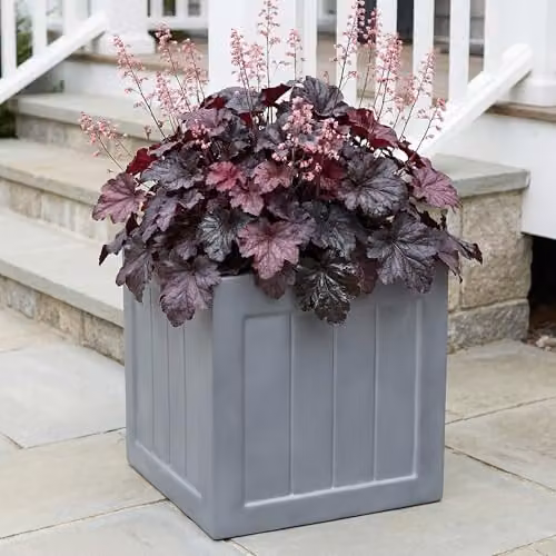 IDEALIST Large Square Planter in Grey Reinforced Stone, 45 cm – 8