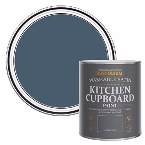 Rust-Oleum Blue Scrubbable Kitchen Cupboard Paint in Satin Finish, 0.75 l
