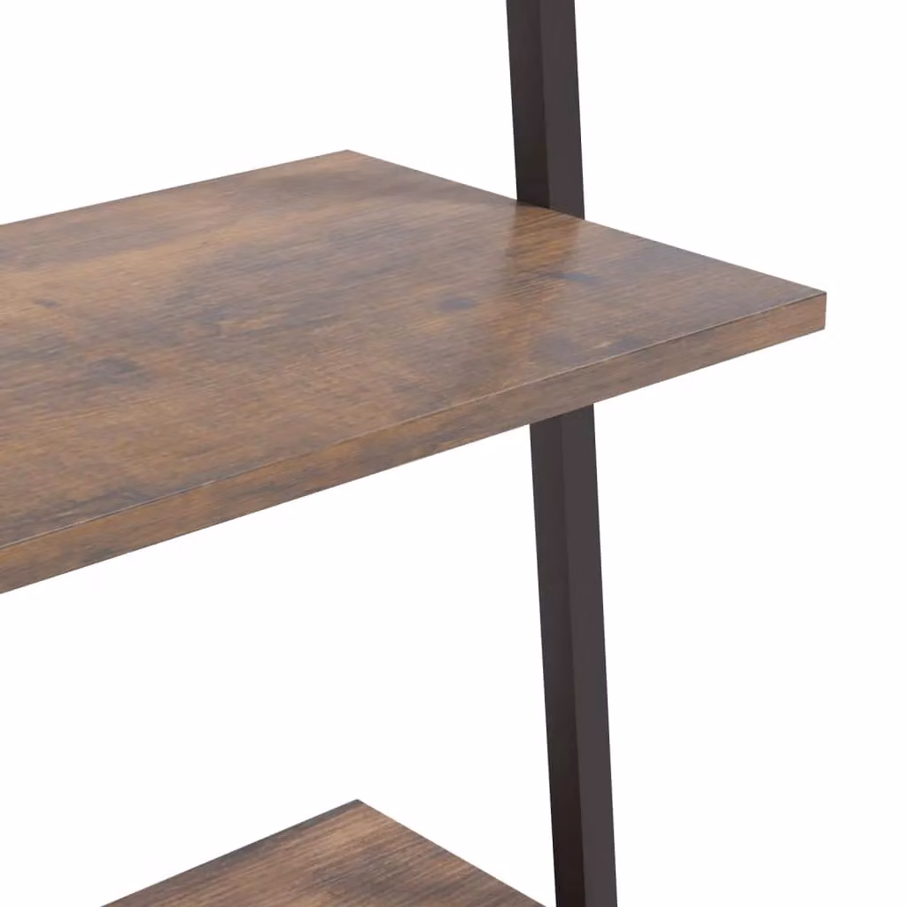 Berkfield Home 5-Tier Industrial Ladder Shelf in Dark Brown and Black, W/D/H: 64 x 34 x 185.5 cm – 2