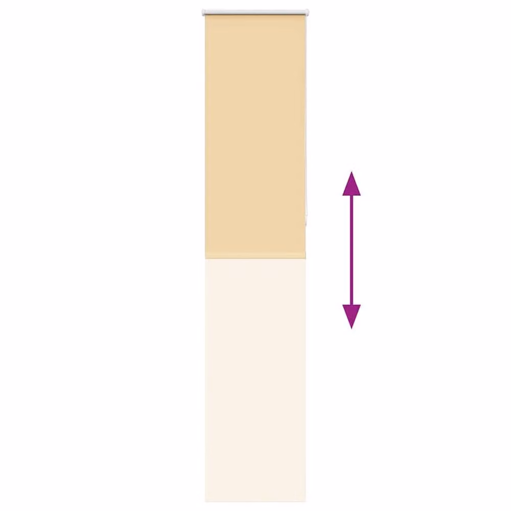 Berkfield Home Blackout Roller Blind in Beige, Thermal Insulating Polyester, W: 60 cm, H: 230 cm