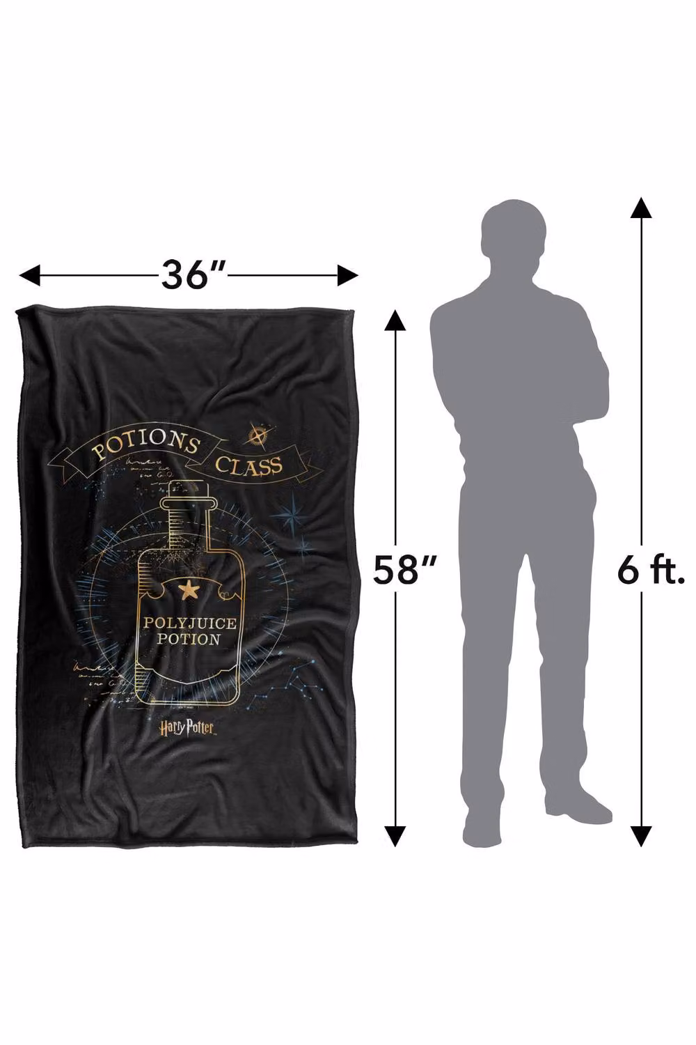 LOGOVISION Harry Potter Potions Class Super Soft Fleece Throw Blanket, Multicolour, W: 91.44 cm, L: 147 cm – 8