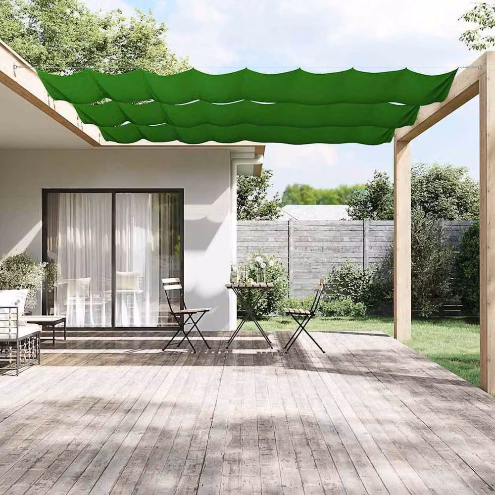 Berkfield Home Vertical Awning in Light Green, W: 140 cm, H: 800 cm, Oxford Polyester Fabric – 2