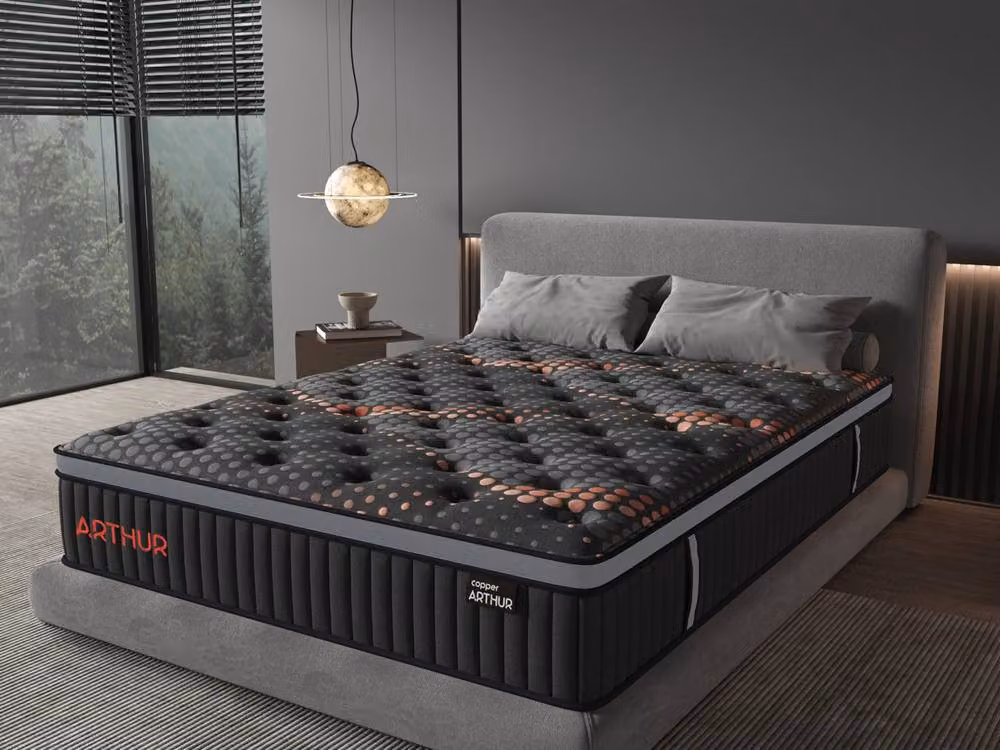 Arthur Sleep Copper Arthur 2000 Medium Firm Memory Hybrid Mattress in Anthracite, Size: Super King (W: 200 cm, D: 200 cm, H: 35 cm) – 2