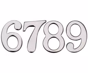 Golden Grace Self Adhesive Metal Numeral No. 0 in Silver, 50mm