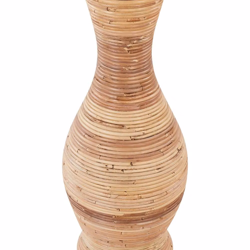 Wyld and Coco Handcrafted Rattan Vase in Natural Brown, Height: 70 cm – 2