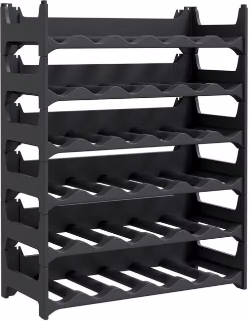 Berkfield Home Stackable Wine Rack for 36 Bottles in Matt Black – 1