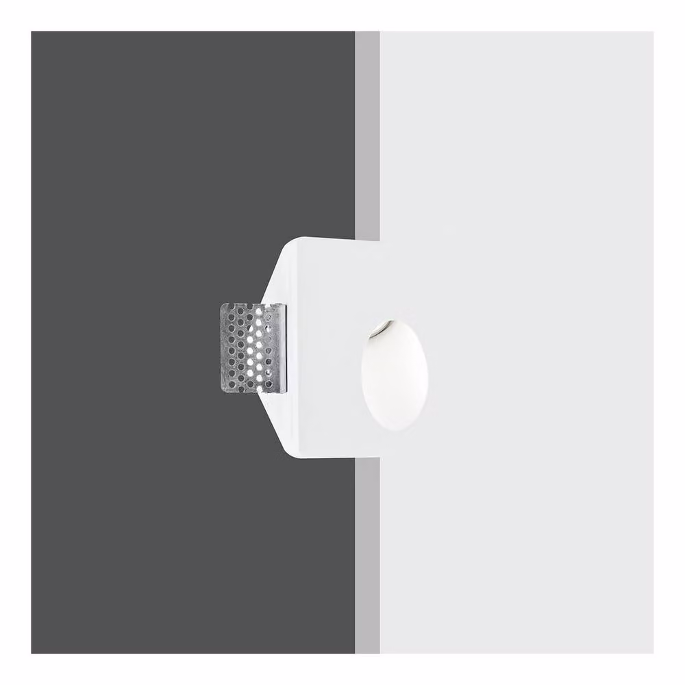 Netlighting ARIEL White Recessed Square Step and Hallway Light W/D/H: 10 x 10 x 5 cm – 2