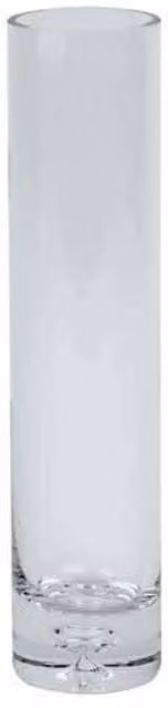 KDMD Cylinder Bud Vase with Bubble Design, 2 Pack, Clear Glass