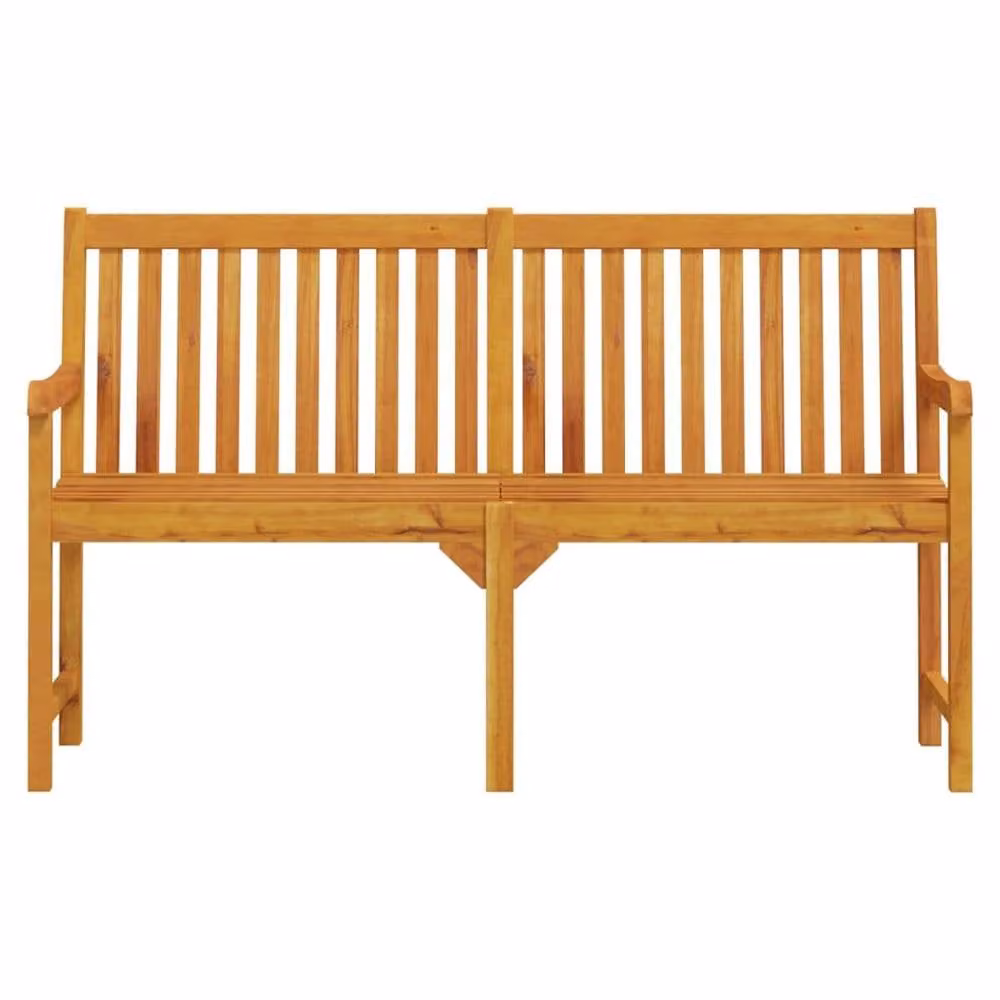 Berkfield Home Classic Garden Bench in Brown Solid Oiled Acacia Wood, Width: 150 cm – 3