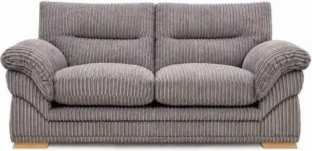 SOFASELECTION UK Amalfi 2 Seater Claude Sofa in Grey Modern Plush Fabric
