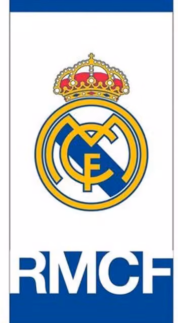 Real Madrid CF White Microfibre Quick-Drying Beach Towel, W 140 cm x H 70 cm