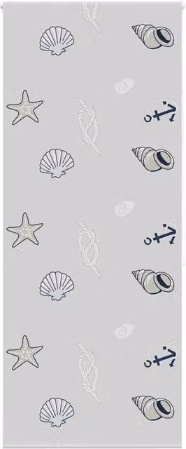 Berkfield Home Grey Opaque Shower Roller Blind, W: 90 cm, H: 240 cm