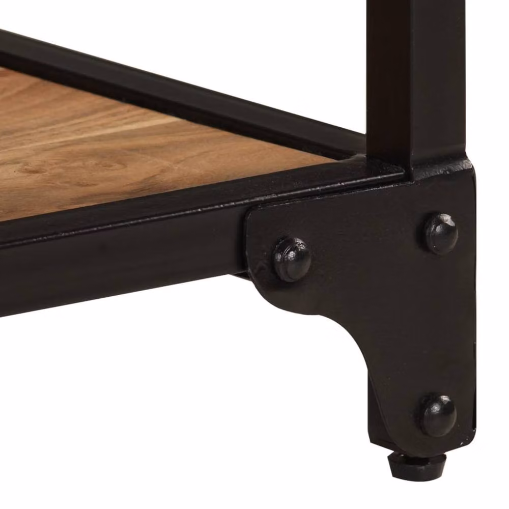 Berkfield Home Beautiful Coffee Table in Brown Solid Acacia Wood, W/D/H: 90 x 45 x 35 cm – 4