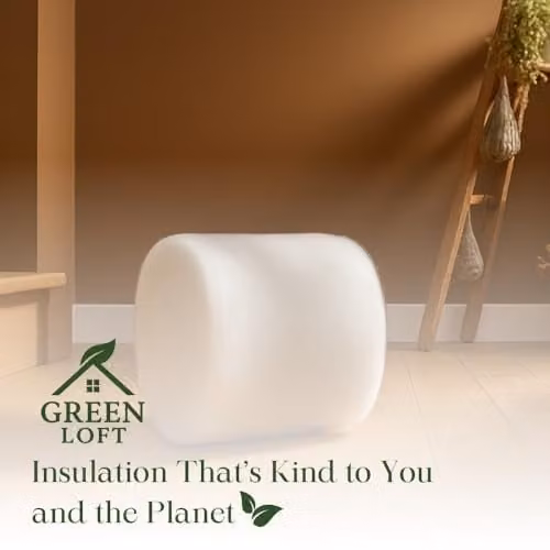 Green Loft Polyester Thermal Insulation Roll, White, W: 57 cm, H: 4 m, D: 5 cm – 2