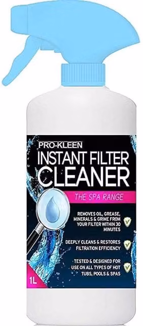 Pro-Kleen Instant Hot Tub Pool and Spa Filter Cleaner Spray, White, 1 kg