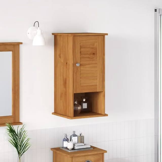 Berkfield Home Rustic Solid Pine Wood Storage Cabinet in Honey Brown