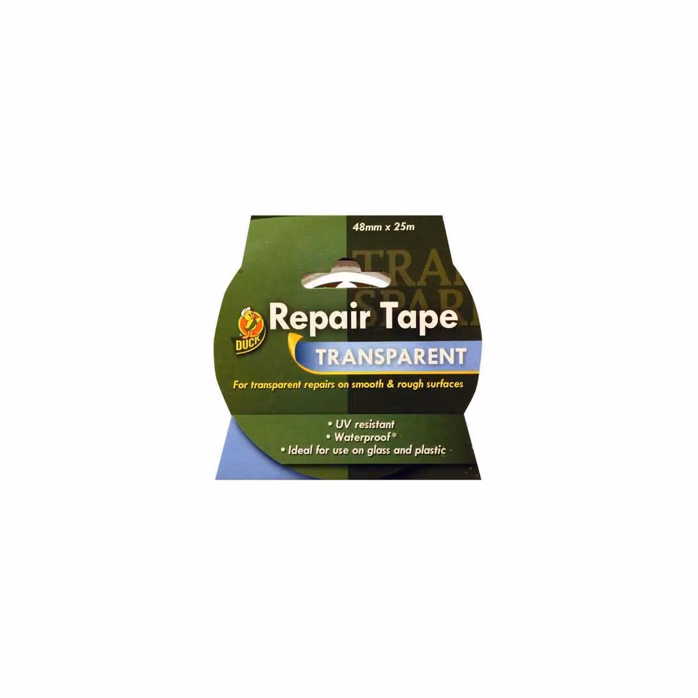 Sellotape Shurtape Duck Clear Repair Tape, Transparent, W: 48 mm, L: 25 m – 2