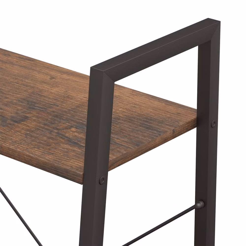 Berkfield Home Practical 3-Tier Standing Shelf, Dark Brown and Black, W/D/H: 56 x 35 x 108 cm – 5