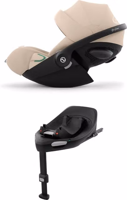 Cybex Cloud G3 Plus Rotating Car Seat with ISOFIX Base, Beige/Black
