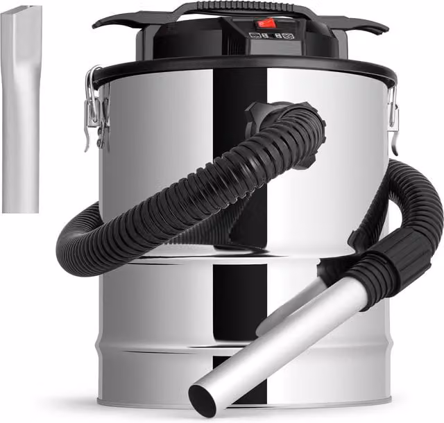 VonHaus 15L 1000W Ash Vacuum Cleaner in Silver and Black