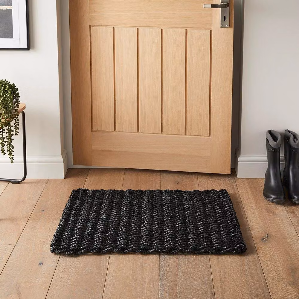 Esselle Didsbury Braided Polypropylene Small Rectangular Mat in Anthracite Grey, W: 45 cm, L: 75 cm – 3