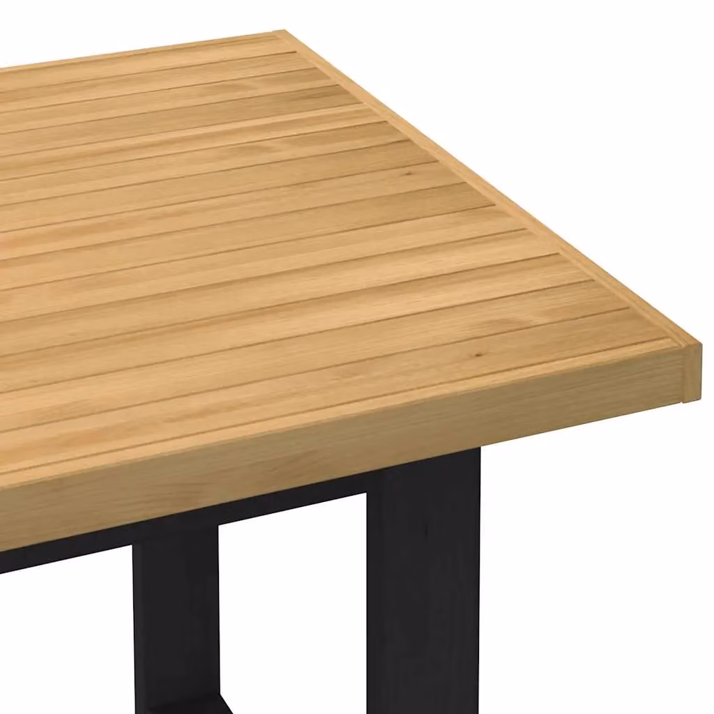 Berkfield Home NOAIN Rectangular Dining Table in Brown Solid Pine with U-Shaped Sled Base, W: 160 cm, D: 90 cm, H: 75 cm – 5