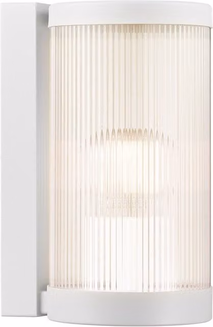 Nordlux Coupar Modern Outdoor Wall Lantern in White Plastic and Metal, E27, IP54 – 1