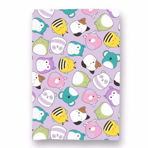 Character World Squishmallows Officially Licensed Fleece Throw Blanket in Purple and Multicolour, W/H: 100 x 150 cm – 2