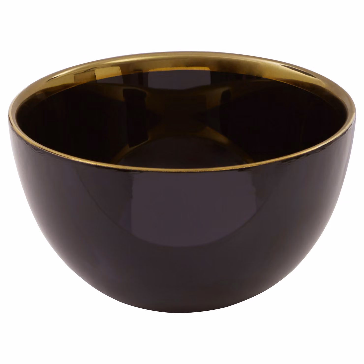 Orsina Ida Black and Gold Glass Serving Bowl, Diameter: 15 cm – 2