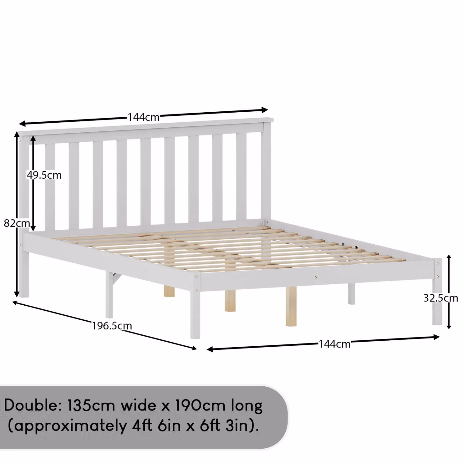 Vida Designs Milan Solid Wood Bed in White – 2