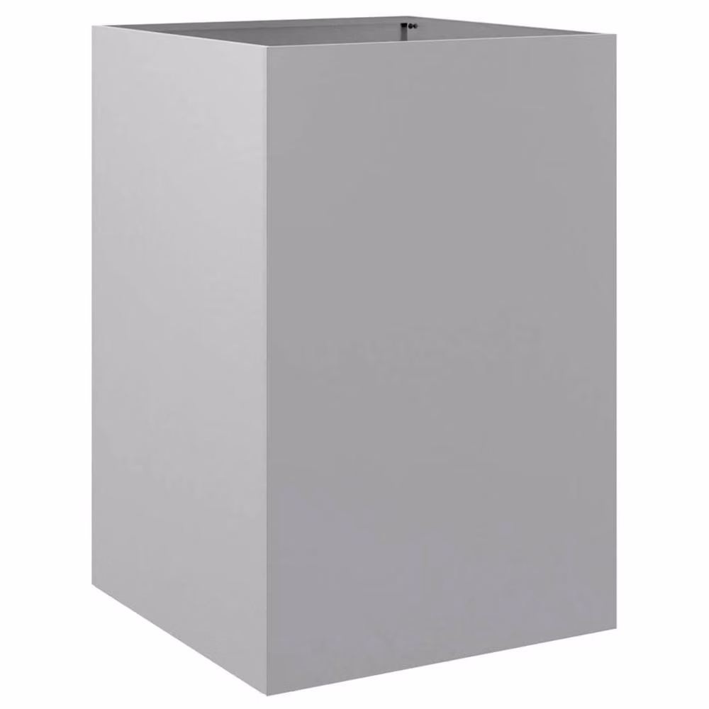 Berkfield Home Silver Galvanised Steel Planter Tub, W/D/H: 52 x 48 x 75 cm – 2