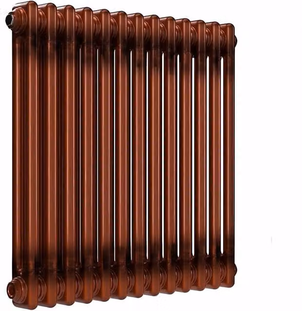 Lux Heat Horizontal Copper Lacquer Column Radiator, Copper