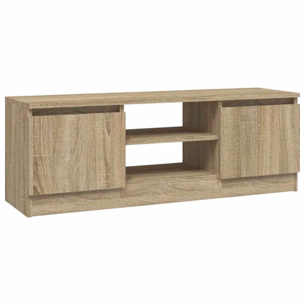 Berkfield Home TV Cabinet with Door in Sonoma Oak Brown, W/D/H: 102 x 30 x 36 cm – 2
