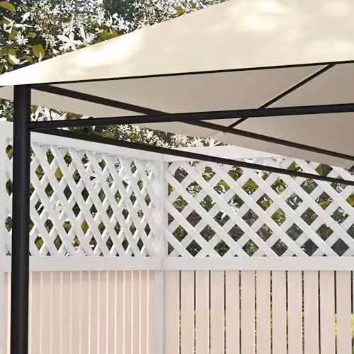 Outsunny Replacement Gazebo Canopy Top Cover, White Polyester, UPF 30 – 6