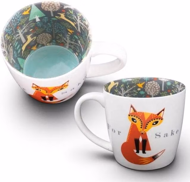 WPL For Fox Sake Novelty Ceramic Mug in Orange