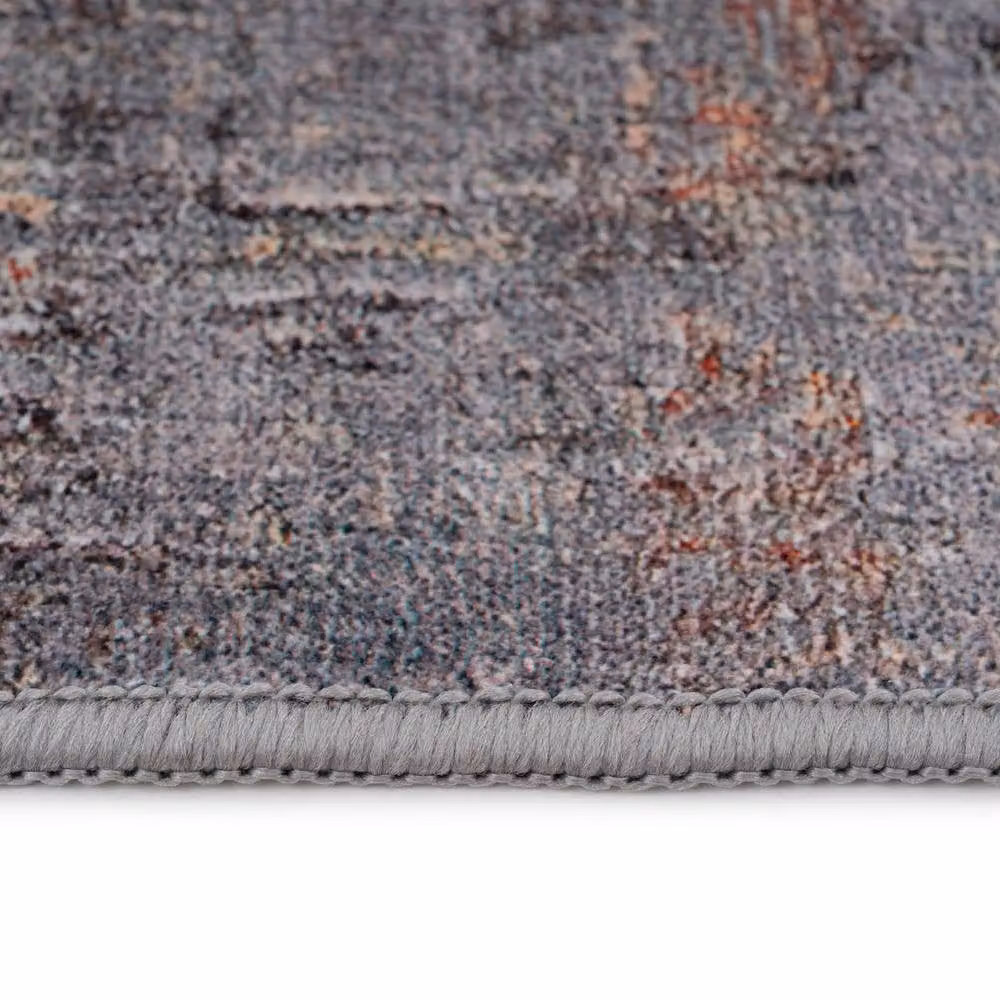 Kukoon Storm Grey Abstract Modern Washable Rug, W/D: 240 x 330 cm – 7