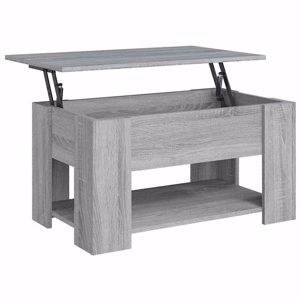 Berkfield Home Modern Grey Sonoma Coffee Table W: 79 cm, D: 49 cm, H: 41 cm – 2