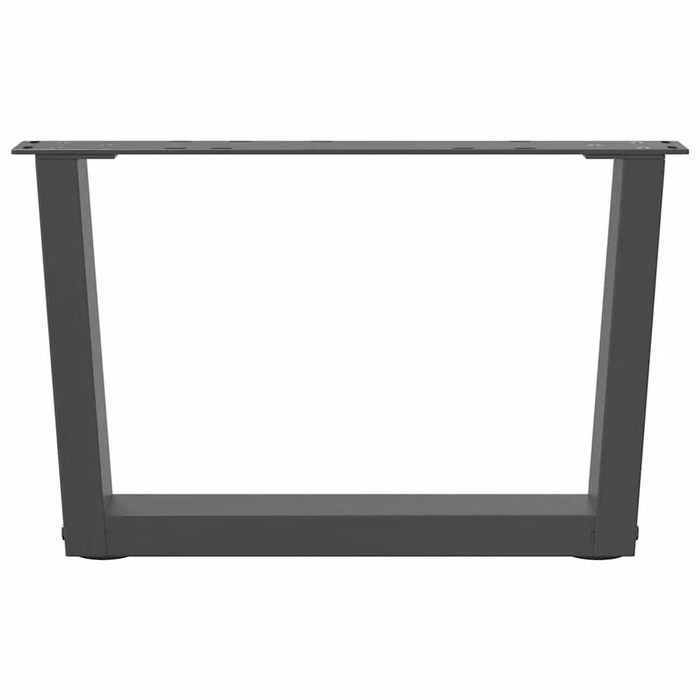 Berkfield Home Modern V-Shape Dining Table Legs, 2 Pieces, Anthracite Dark Grey, H: 50 cm, W: 30-31.3 cm – 3
