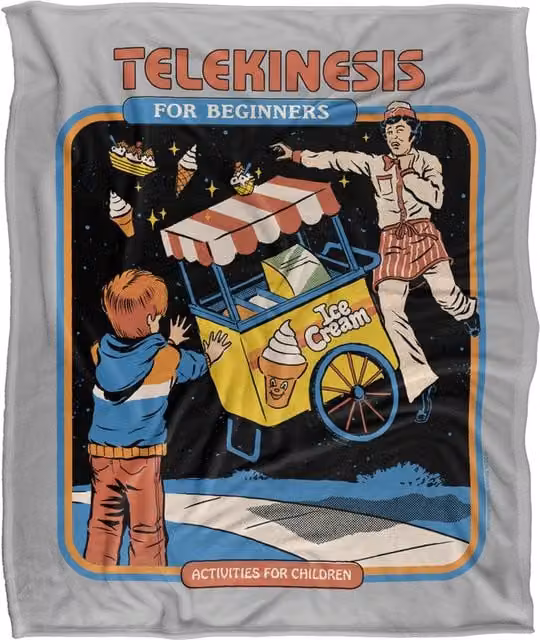 Steven Rhodes Telekinesis For Beginners Multicolour Super Soft Fleece Throw Blanket W/D/H: 152 x 152 x 127 cm – 1