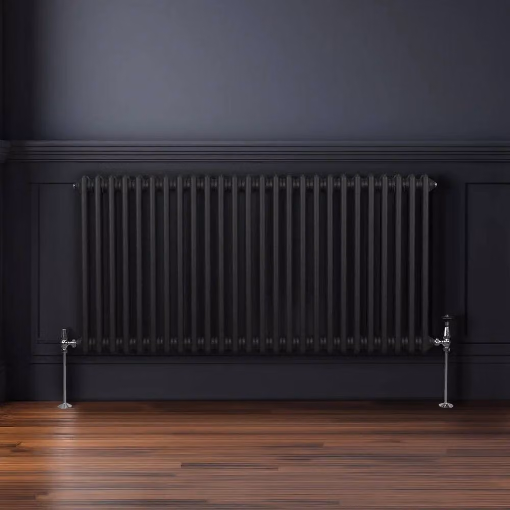 Monstershop Traditional 2 Column Steel Radiator in Black, W/D/H: 60.0 x 7.0 x 119.2 cm – 4