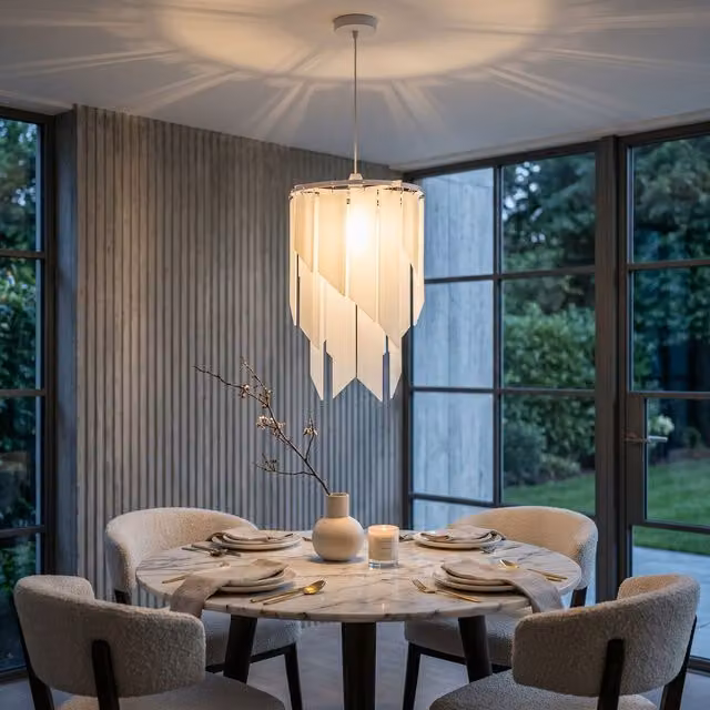 Orsina Modern White Acrylic Dome Pendant Light – 2