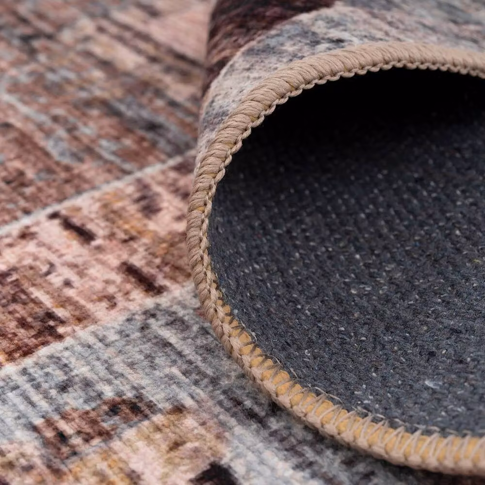 Kukoon Brown Abstract Soft Pile Area Rug, W: 200 cm, D: 290 cm – 4