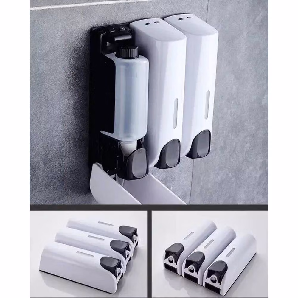 PAWNORA Wall Mounted Refillable Liquid Soap Dispenser with Pump, White – 2