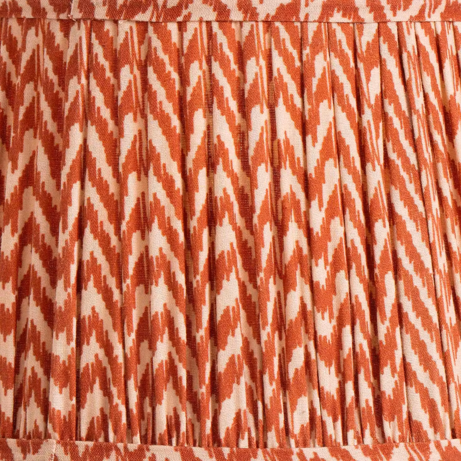 Ruma Red Chevron Tapered Pleat Fabric Lampshade for Table Lamps, Diameter: 40.64 cm – 2