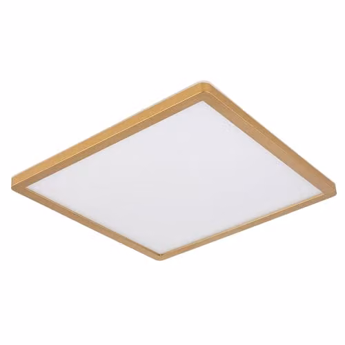 Globo Lighting LED IP44 Square Ceiling Light in Brass with 3 Light Levels, W/D/H: 29 x 29 x 2.5 cm – 1