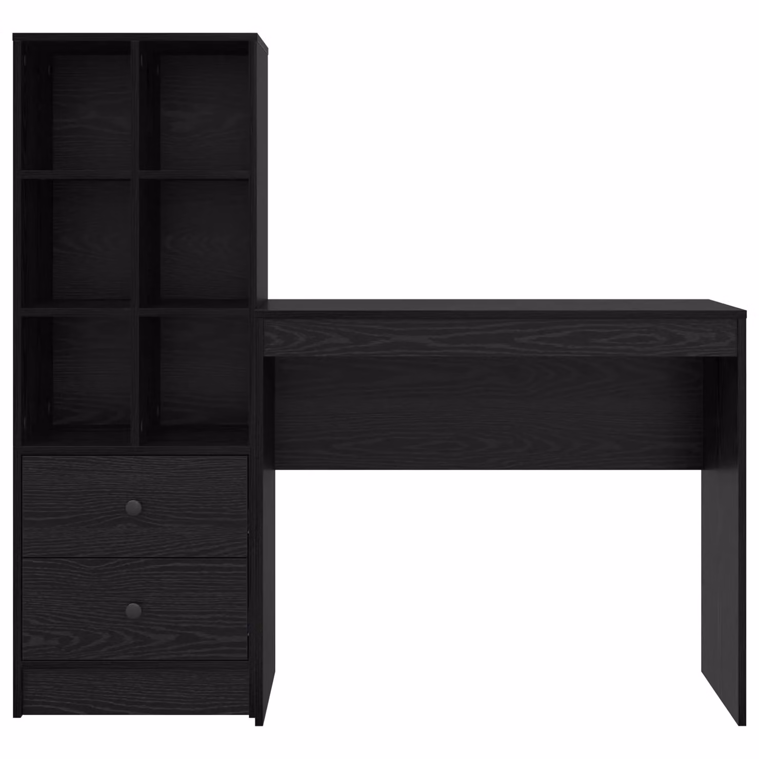 Berkfield Modern Writing Desk with Storage in Black Oak Finish – 3