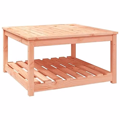 vidaXL Square Garden Table in Brown Treated Douglas Fir Wood, W/D/H: 82.5 x 82.5 x 45 cm