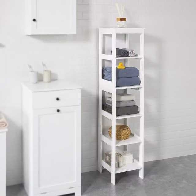 SoBuy 5 Tier White Storage Shelf Cabinet Unit